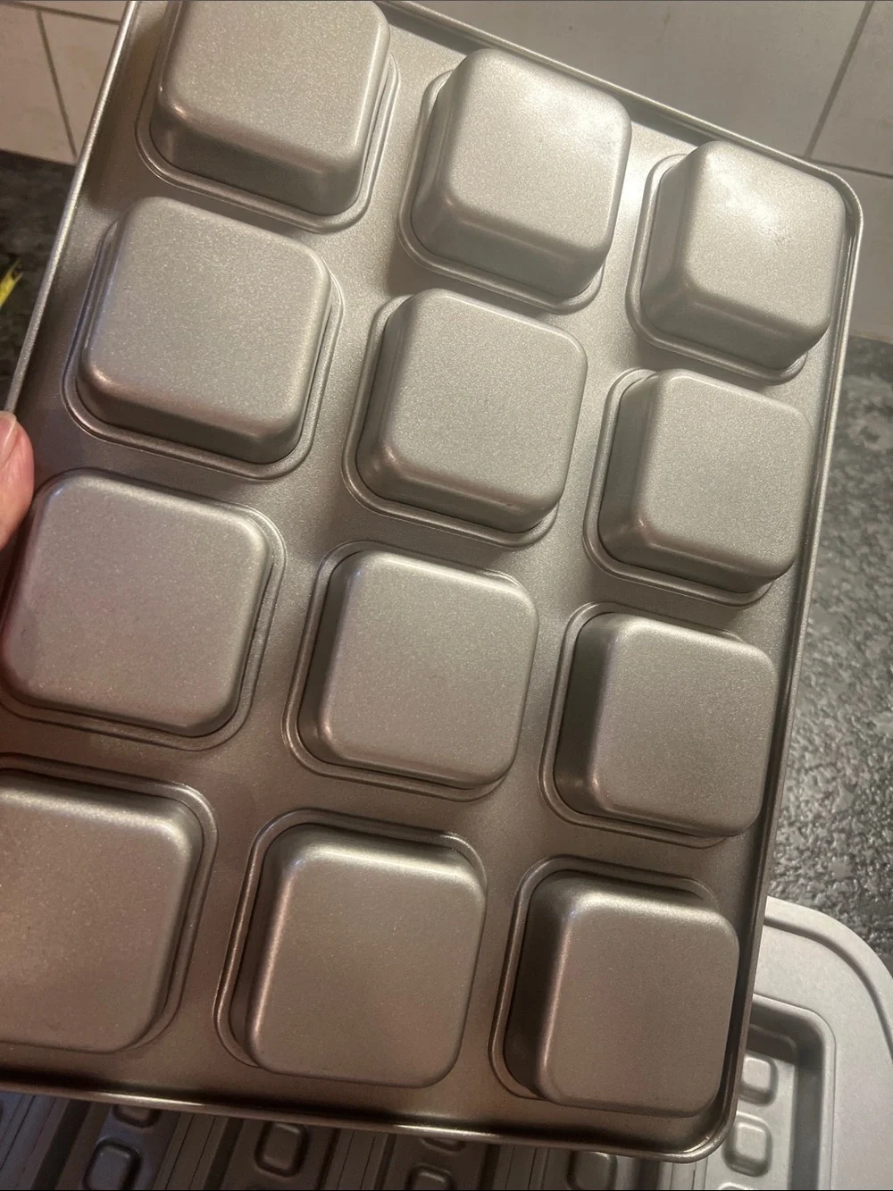Pampered Chef Waffle Baking Pan. And a brownie pan too. Non stick. Great shape